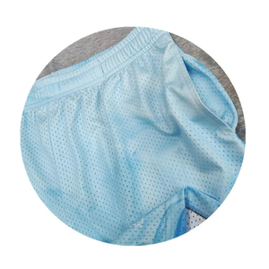 Pantalones cortos informales con estampado de poliéster para hombre, transpirables, de secado rápido, cómodos, elásticos, con cintura media, de malla, para gimnasio, entrenamiento, pantalones cortos para correr - Product Image 5