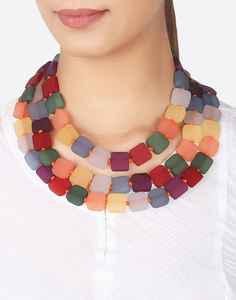 Recién llegado, joyería de resina de moda, collar de resina de moda para bodas y fiestas, venta al por mayor - Product Image 3