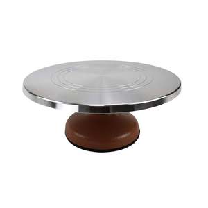 Vente en gros de support à gâteau en acier inoxydable 304 Décoration de table Plateau tournant de cuisine Présentoir à gâteau en aluminium - Product Image 6