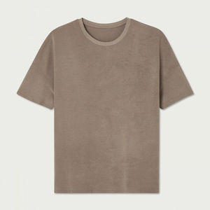 เสื้อยืดโอเวอร์ไซส์ลำลองสำหรับผู้ชายเสื้อผ้าแนวสตรีทแวร์ผ้าเจอร์ซีย์เบา240กรัมทึบแขนสั้นดีไซน์สกรีนผ้าไหม - Product Image 3