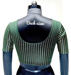 Material de la blusa moderna, forro de papel de aluminio starached pesado con strach fino La blusa tiene un corte Katori con un elegante patrón de botones - Product Image 3