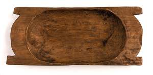 28 "x 12" x 4 " - Eurostyle Trencher Rustic Wooden Dough Bowl con asas-Bateas-Decoración del hogar Centro de mesa de exhibición - Product Image 6