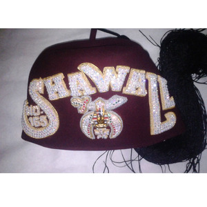 Sombrero Shriner TEMPLE Fez con bordado de diamantes de imitación Lingote Underlay Handcrafted Masonic Regalia Fez en todos los colores y tamaños - Product Image 4