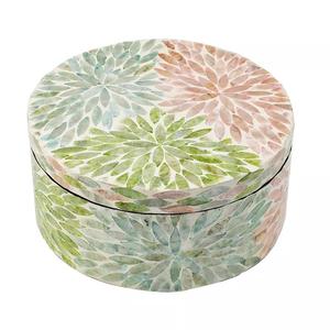 Colorful Luxury Handmade Craft <b>Mother</b> of Pearl Jewelry Box Elegant Mosaic Decorative High End Storage <b>Boxes</b> - Product Image 1