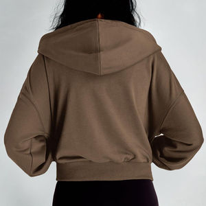 Sweat à capuche de course court pour femme, confortable, épais, thermique, léger, en polaire non doublé, design original, écologique, en 2026 - Product Image 3