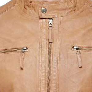 Veste en cuir véritable pour homme, best-seller, service OEM, directement de l'usine, nouvelle mode, coupe ajustée pour l'hiver, style streetwear - Product Image 5