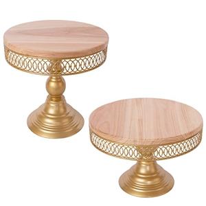 Centros de mesa de Decoración de mesa Diseño de nueva llegada Soporte de servidor de pastel de metal Acabado dorado Soporte de servicio de pastel redondo - Product Image 6