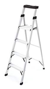 Multi Purpose Double Extension Twin Stage <b>Ladder</b> Height Adjustable Indoor Commercial <b>Aluminium</b> <b>Ladder</b> - Product Image 3