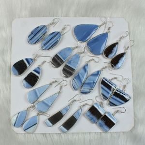 Designer Women's <b>Blue</b> <b>Opal</b> <b>Earrings</b> Natural Gemstone Dangle Drop Jewelry for Weddings Direct Supply from Artist - Product Image 4