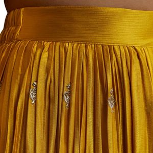 Conjunto de traje amarillo Zari Palazzo con Dupatta, venta al por mayor, Ropa Étnica para mujer, fábrica de ropa OEM, proveedor a granel, moda personalizada - Product Image 6