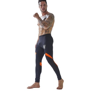 Leggings de gymnastique de la meilleure qualité pour hommes pantalon de compression avec logo personnalisé pour le sport avec cordon de serrage en élasthanne - Product Image 1