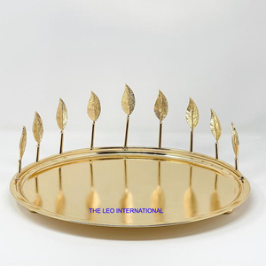 Assiettes et plats créatifs en aluminium métal plaqué argent en forme de rectangle sous émaillé Plateau de service de luxe fait main pour la maison - Product Image 5