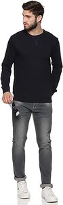 Sweat-shirts à col rond pour homme, 250g coton + polyester, 6 couleurs, coupe-vent, écologiques, logo personnalisé - Product Image 3