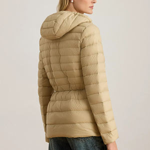 Chaqueta Acolchada de Invierno para Mujer, de Alta Calidad, con Logotipo Personalizado, Tejida, Transpirable, de Lona, con Relleno de Plumón - Product Image 2