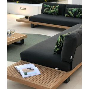 OEM ODM personalizado, elegante juego de sofá minimalista con patas de madera en forma de L para sala de estar moderna de Vietnam decoración del hogar - Product Image 3