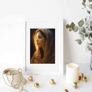 Sacré-Cœur de Jésus Affiche Christ Image Religieux Catholique Mur Art Marie Image pour Église Salon Décor <span class=keywords><strong>Jeune</strong></span> Marie - Product Image 3