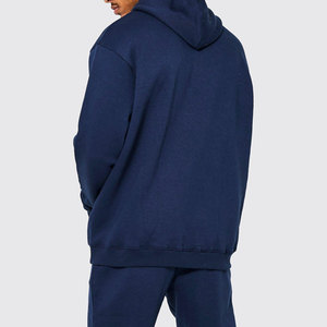 Chándales lisos en relieve con estampado de hombre, ropa de calle con logotipo personalizado, jersey de gran tamaño, sudadera para hombre, chándal de algodón elástico/dibujo - Product Image 6