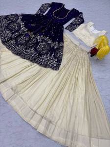 Hot Selling Indian Style Heavy Design Simar Cosmos Blouse Faux Georgette Thread & Sequence Work <b>Shrug</b> And Simar Cosmos Lehenga - Product Image 5