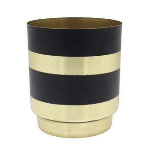 Customizable Metallic Planter Pots Black Brass Colour New Design Garden <b>Supplies</b> Decor Handcrafted Floor Racks for Home <b>Nursery</b> - Product Image 5