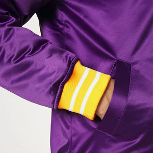 OEM Conception personnalisée Offre Spéciale blousons d'aviateur en satin de haute qualité pour veste en satin à épaules tombantes de couleur unie pour hommes - Product Image 6