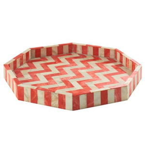 Plateau d'incrustation en os élégant pour servir des desserts et des fast-foods Taille personnalisée Idéal pour toute occasion Base robuste avec poignée - Product Image 2