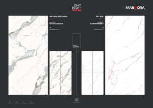 Carreaux de porcelaine tendance 600x1200, finition marbre brillant, grandes tailles pour l'architecture intérieure contemporaine - Product Image 2