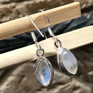 Pendientes de Piedra Lunar Renovada Hechos a Mano Vintage, Joyería de Latón con Certificado IGI, Surgyan Saini, Temporada de Verano, Boda - Product Image 2