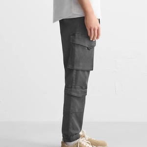 Venta al por mayor Plus Size Men's Cargo Pants Casual Trabajo al aire libre Joggers con Multi-Bolsillo Transpirable Lona Aspecto lavado - Product Image 3