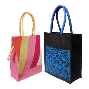 ถุงช้อปปิ้งปอกระเจาคุณภาพสูงถุงผ้าสไตล์ปรับแต่งได้สี-ต้นกำเนิดจากวัตถุดิบขนาดเล็กอินเดีย - Product Image 2