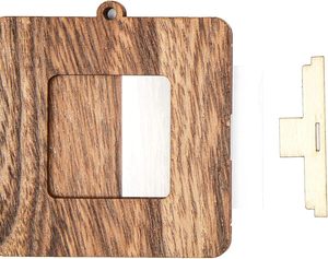 Marco de fotos de madera Adornos de árboles de Navidad Marcos DE FOTOS cuadrados (3,5 en 6 paquetes) - Product Image 3