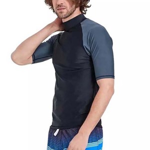 OEM High Quality Embroidery Logo Comfortable Breathable Cotton Polyester New Design Gym Wear Rash Guard Jersey Fabric - Product Image 3