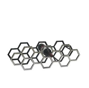 Support de refroidisseur de bouteille de vin polyvalent moderne Anneaux en aluminium Conception Nickelage poli Solution de stockage élégante Bar à la maison - Product Image 3