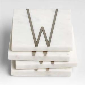 Tapis et tampons de haute qualité faits à la main café boisson tasse palette créative pendaison de crémaillère cadeau bois avec émail imprimé sous-verres - Product Image 4