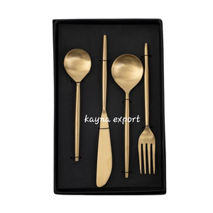 New Arrival Metal <b>Cutlery</b> Set of 7 Rose Gold Plated Shinny Stainless Steel Serving Spoon <b>Disposable</b> Home Dinner Use Cheap Price - Product Image 2
