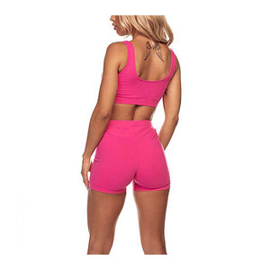 Soutiens-gorge de sport OEM Coton Couleur Taille Style Haute Qualité Ensemble Soutien-gorge et short de sport personnalisés Gym Yoga Fitness Wear - Product Image 5