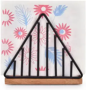 Fil métallique de vente chaude et porte-serviettes de base en bois au prix de gros de l'Inde - Product Image 1