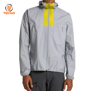 Nuevo cortavientos reflectante para hombre, largo, impermeable, para exteriores, senderismo, deportes, lluvia, chaqueta para correr, soporte, logotipo personalizado, revestimiento empacable - Product Image 1
