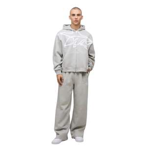 Chándal Holgado con Capucha y Cremallera, Estampado, Diseño Personalizado, Precio al por Mayor, Felpa Suave - Product Image 6