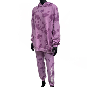 Sudadera con capucha Rosa desgastada para mujer, chándales de entrenamiento, conjuntos de pantalones de dos piezas para mujer, conjunto de chándal para mujer - Product Image 2