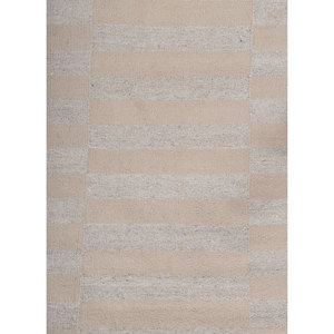 พรมทอแบนลายทาง Indusbar ADWV-13008 ทำจากขนสัตว์และใยวิสโคส สีเทาและสีดำ สำหรับใช้ในบ้าน - Product Image 3