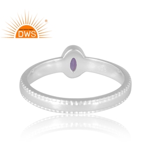 Nuevo diseño elegante 925 anillo de piedras preciosas de amatista Natural de plata para mujer joyería personalizada para mujer regalo para ella - Product Image 2