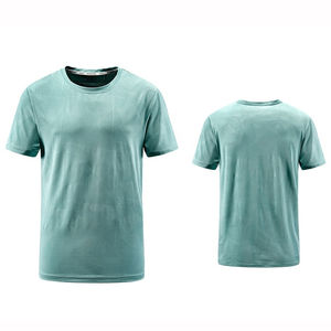 Camiseta de lana de verano con cuello en V de alta calidad para hombre, ropa para hombre, camisetas de verano de manga corta transpirables - Product Image 5