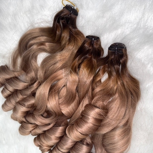 Extensiones de cabello humano vietnamita de color resaltado de pelo fino de bebé hinchable de la más alta calidad, juego de 2025 - Product Image 4