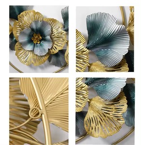 Tendance double anneau fleur Designer métal mur Art multicolore fabriqué à la main décor suspendu pour salon chambre Diwali cadeaux - Product Image 4