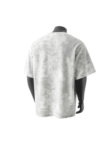 Wholesale Custom Oversized Acid Wash Distressed Short Sleeve T-<b>Shirt</b> with Decorative Shoulder for Men Women Unisex - Product Image 2