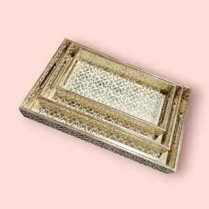 Handcrafted Eco-friendly Meena Printed <b>Wooden</b> <b>Tray</b> Traditional Indian Meenakari Art <b>Serving</b> <b>Tray</b> Dishwasher Safe and Durable - Product Image 2