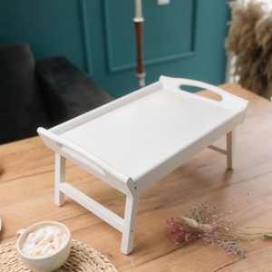 Bandeja plegable de madera con estilo moderno con patas para desayuno, bandeja de sofá plegable para servir té para cumpleaños y celebración de bodas - Product Image 4