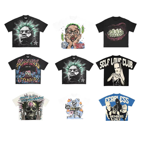 เสื้อยืดกราฟิกสำหรับทั้งชายและหญิงเสื้อยืดโอเวอร์ไซส์พิมพ์ลายโลโก้และออกแบบได้เอง100% 320gsm ผ้าฝ้ายแห้งเร็ว - Product Image 2