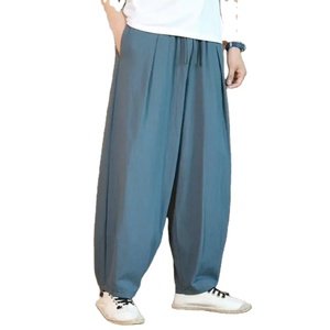Baggy Cotton Linen Pants Men Casual Wide leg <b>Oversize</b> <b>Jogger</b> Trousers Vintage Drawstring Sport Sweatpants Male 2026 - Product Image 2