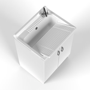 Mobile da Cucina Mongardi su Misura 60L per Interni, Resistente ad Acidi e Resine, Finitura Lucida, Forabile per Installazione Rubinetti - Product Image 2